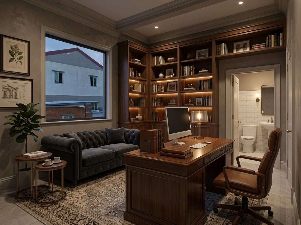 Interior design in Transitional style — Office by GenRoom AI