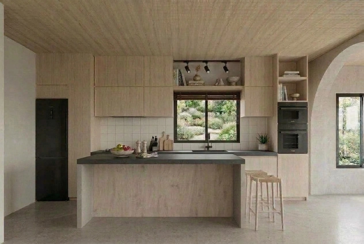 Kitchen interior in Scandinavian style — photo by GenRoom AI