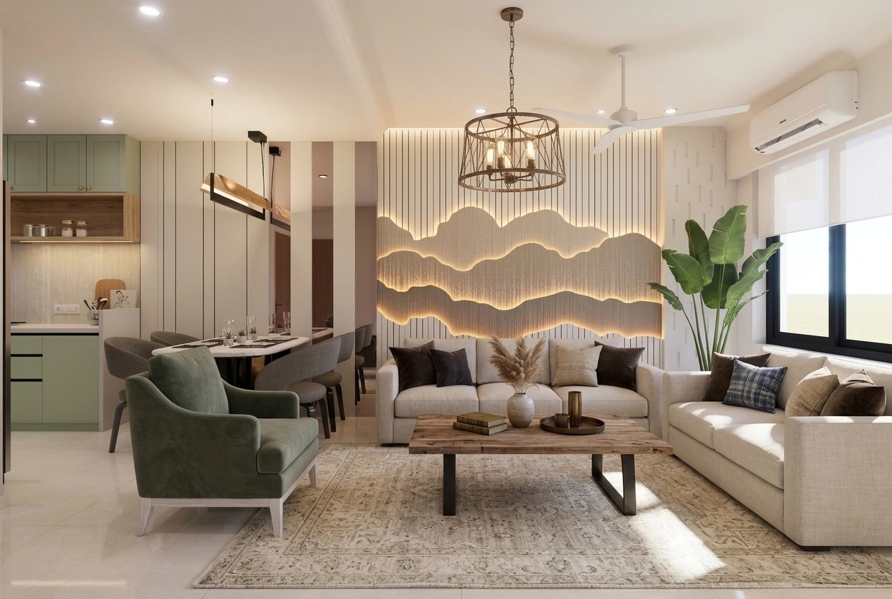 Modern Farmhouse Salon design — interior photo by GenRoom AI