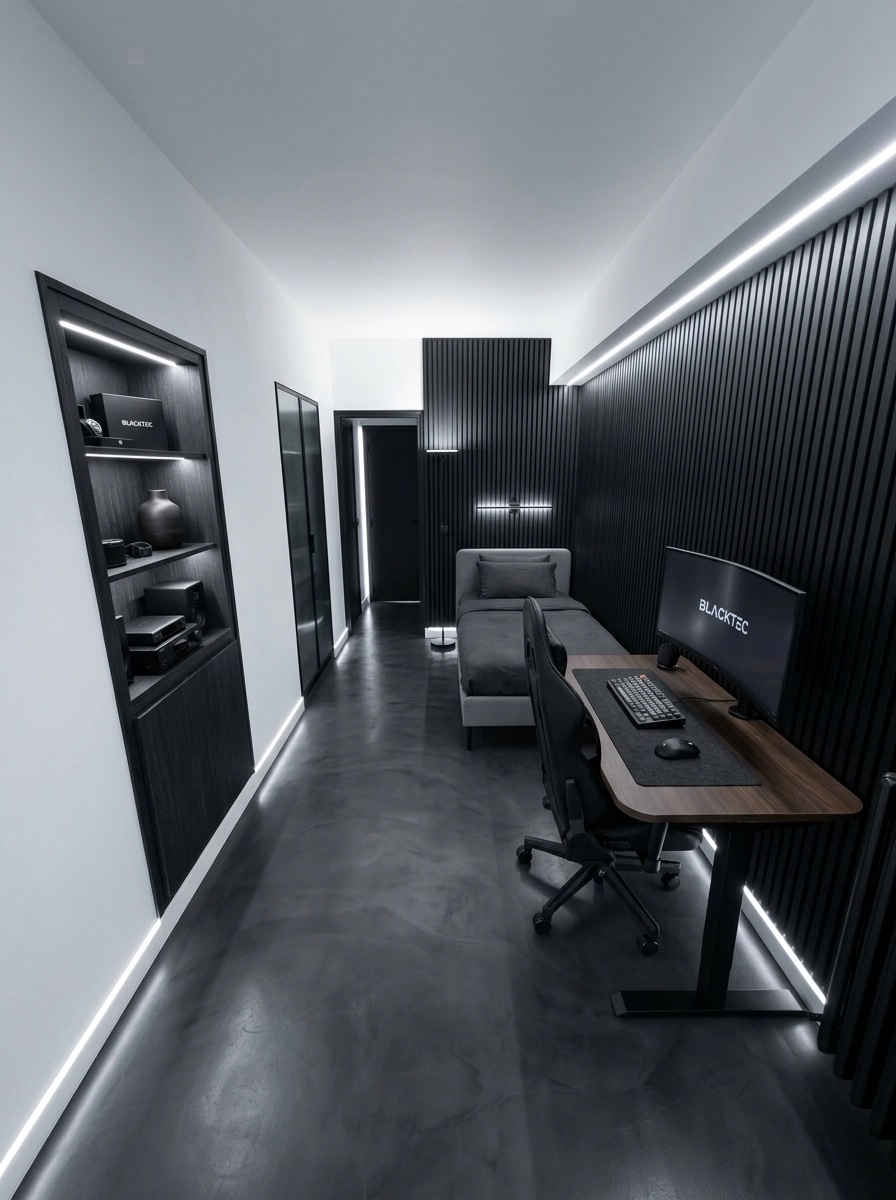 Interior design in Blacktec style — Bedroom by GenRoom AI