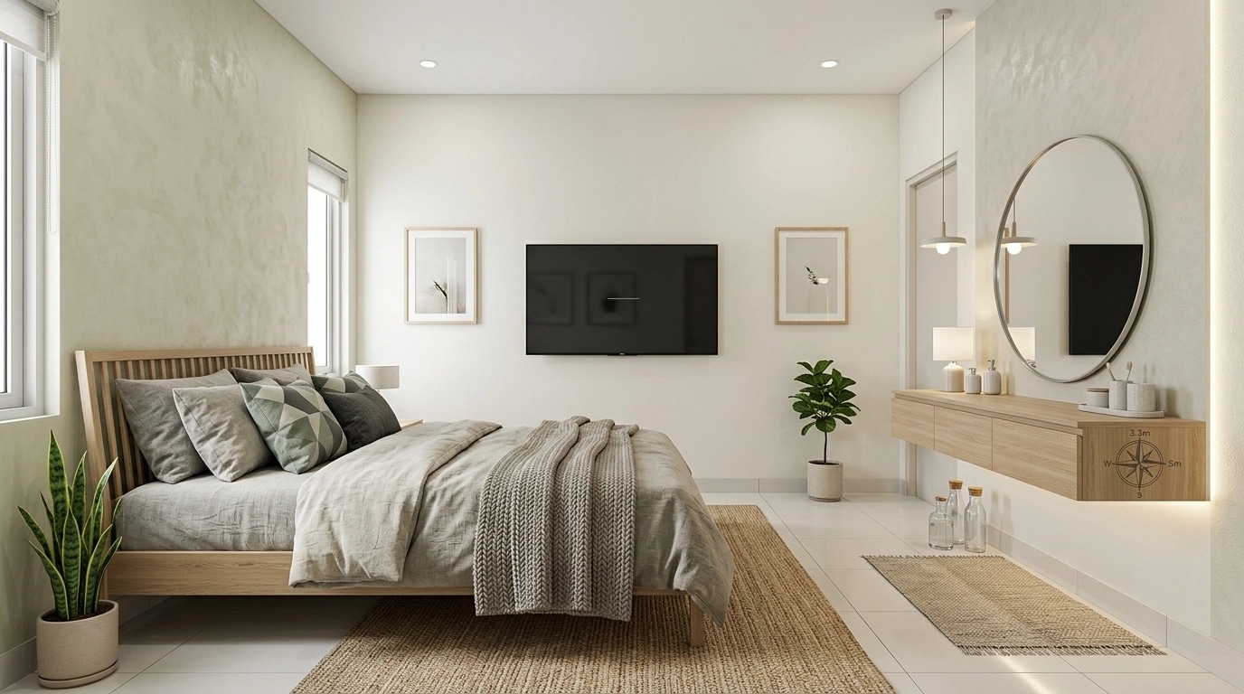 Interior design in Scandinavian style — Bedroom by GenRoom AI