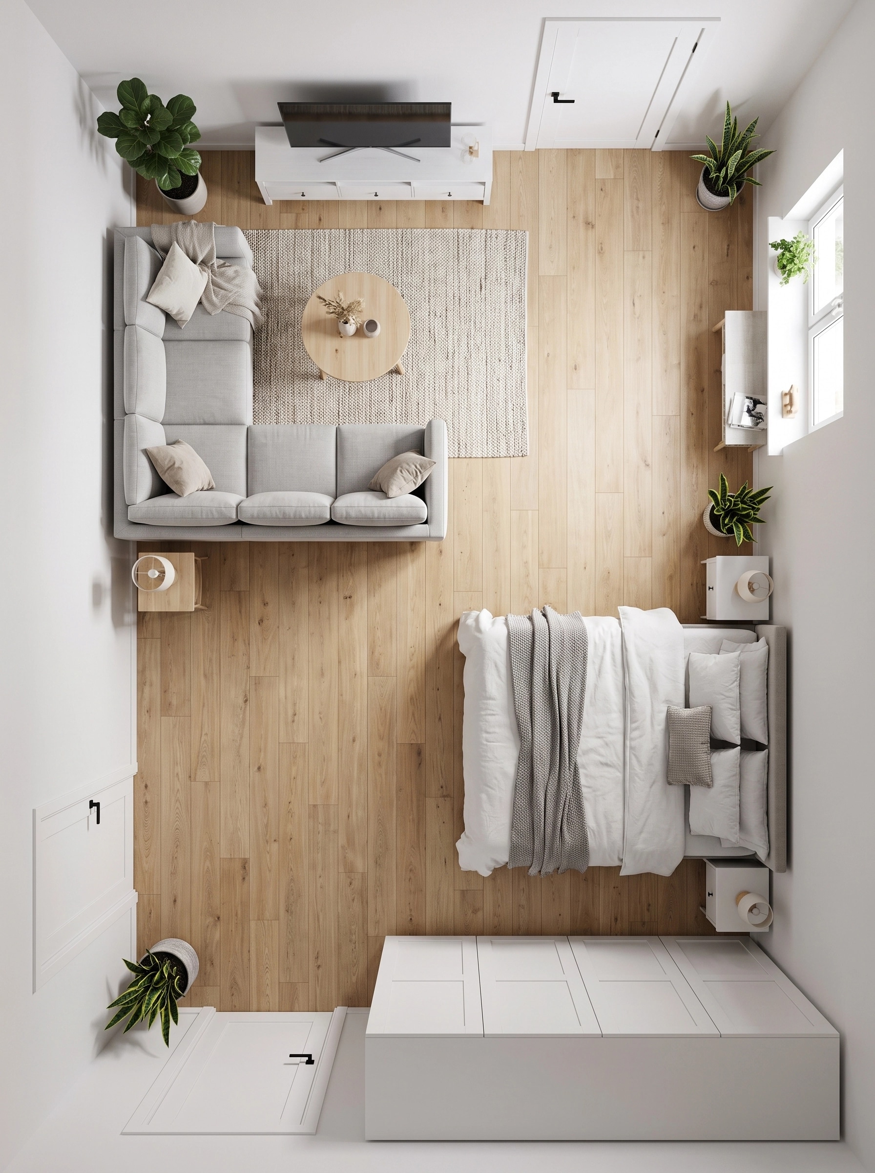 Interior design in Scandinavian style — Living Room by GenRoom AI