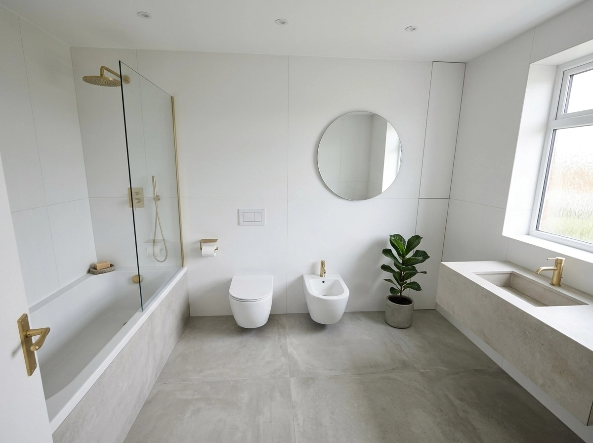 Minimalism Bathroom design — interior photo by GenRoom AI