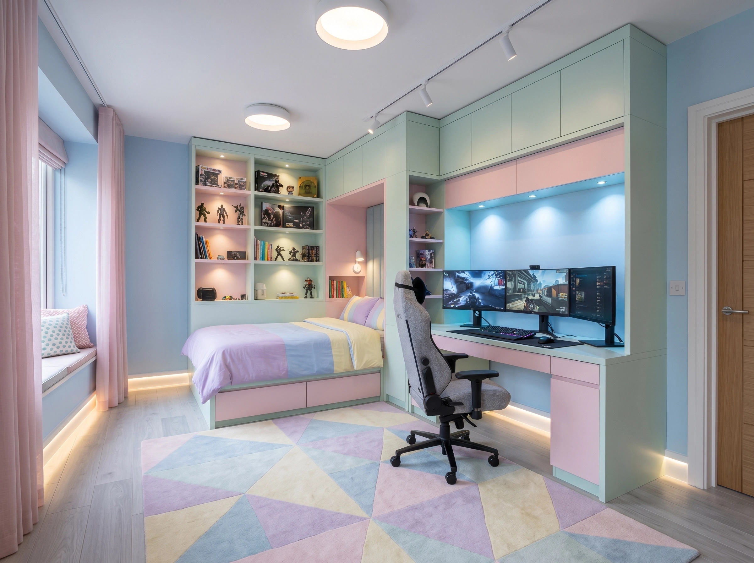 Contemporary Kids Room design — interior photo by GenRoom AI