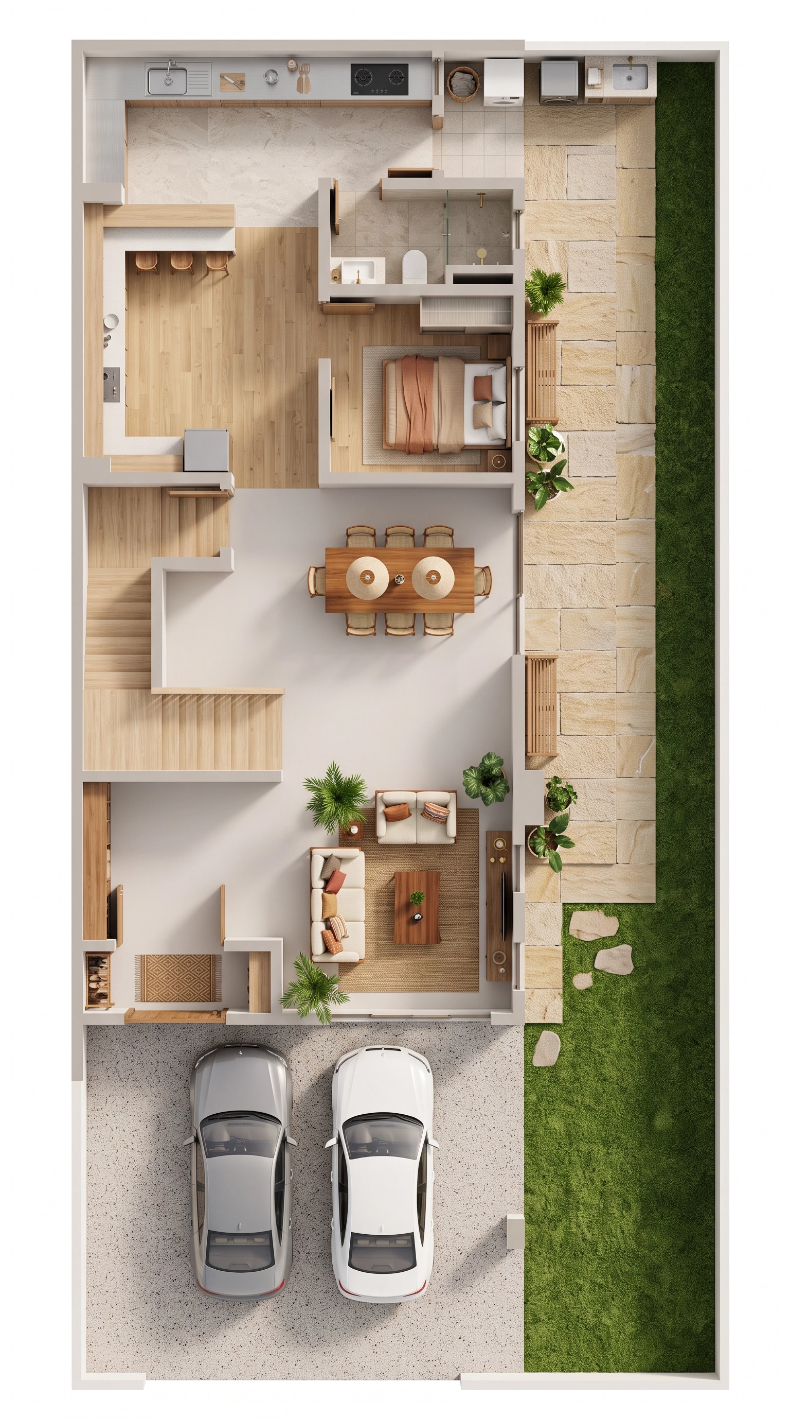 Interior design in Scandinavian style — Living Room by GenRoom AI