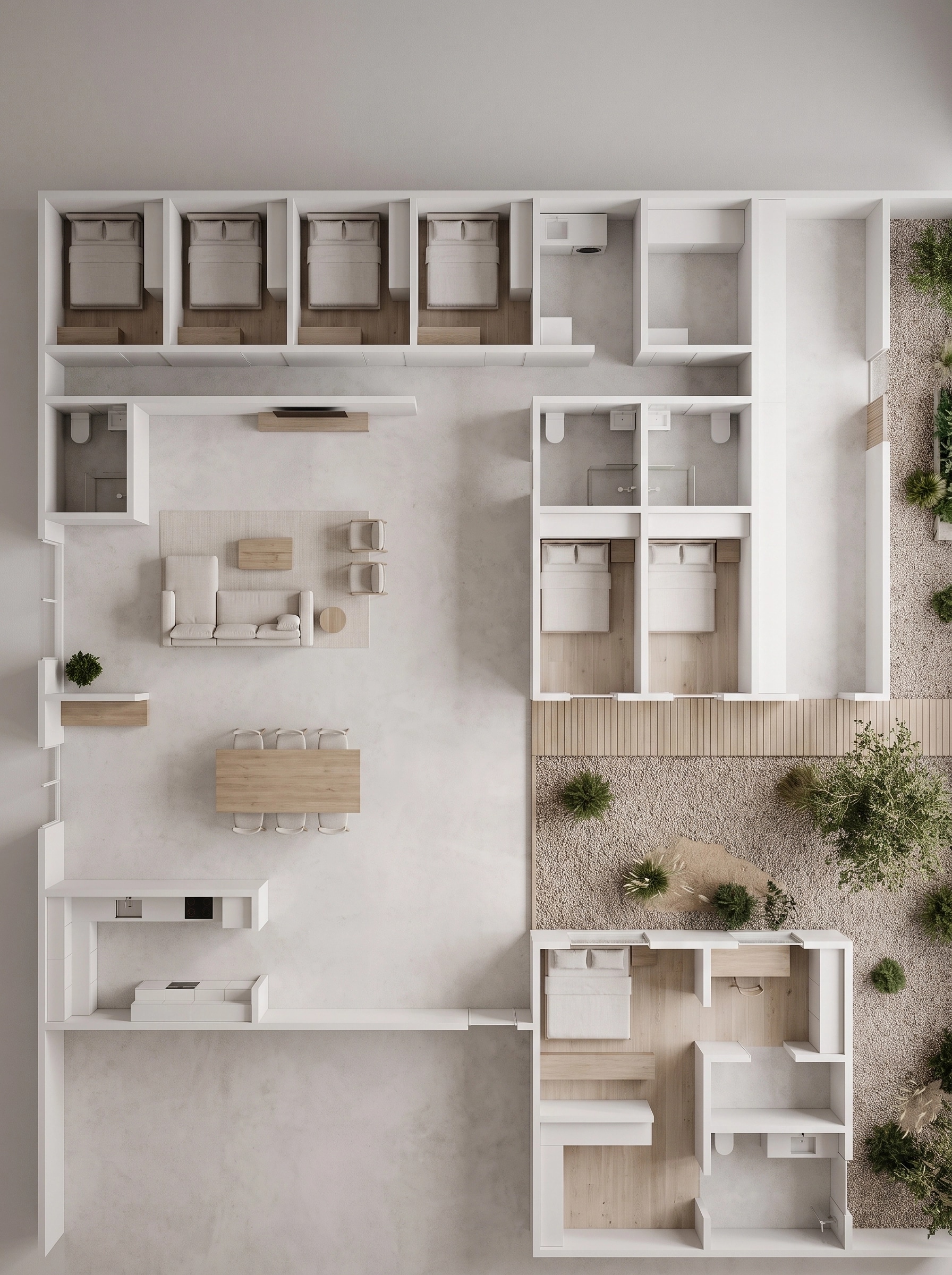 Interior design in Minimalism style — Living Room by GenRoom AI