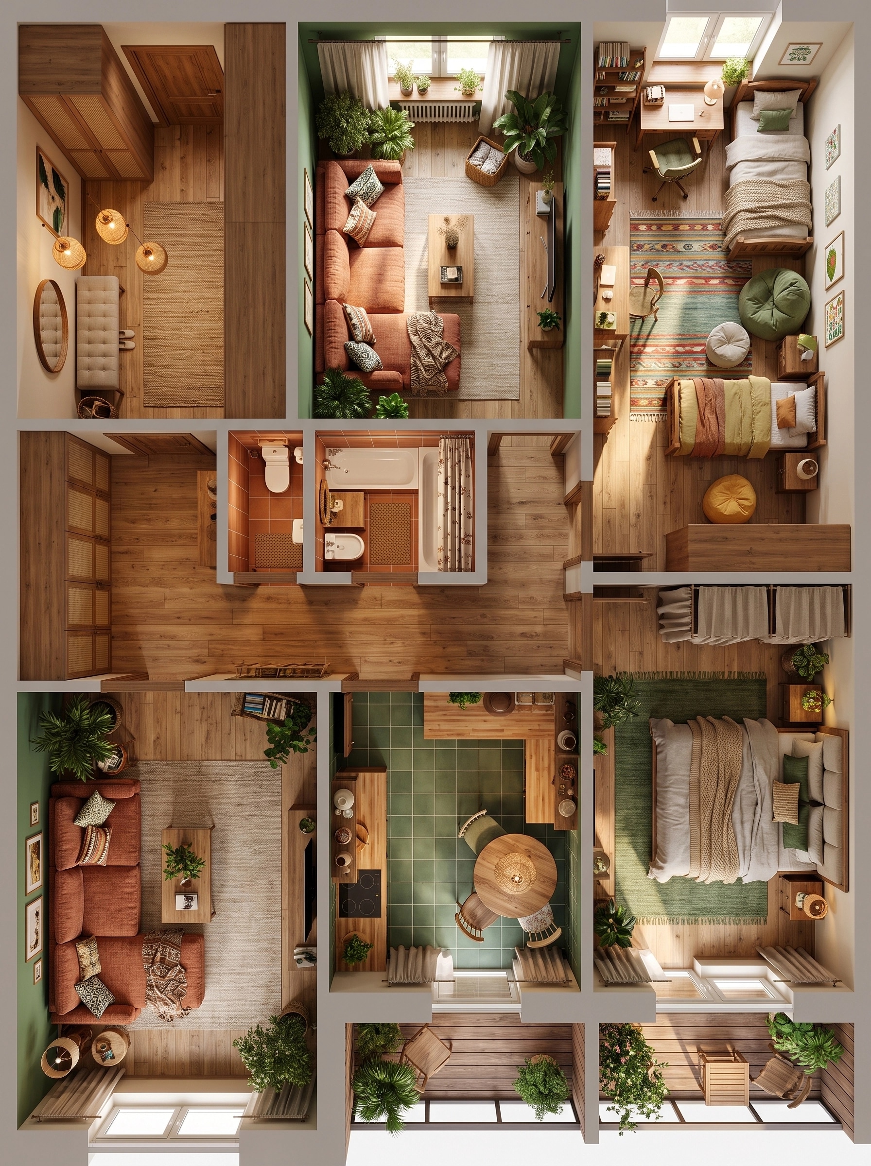 Interior design in Eclectic style — Living Room by GenRoom AI