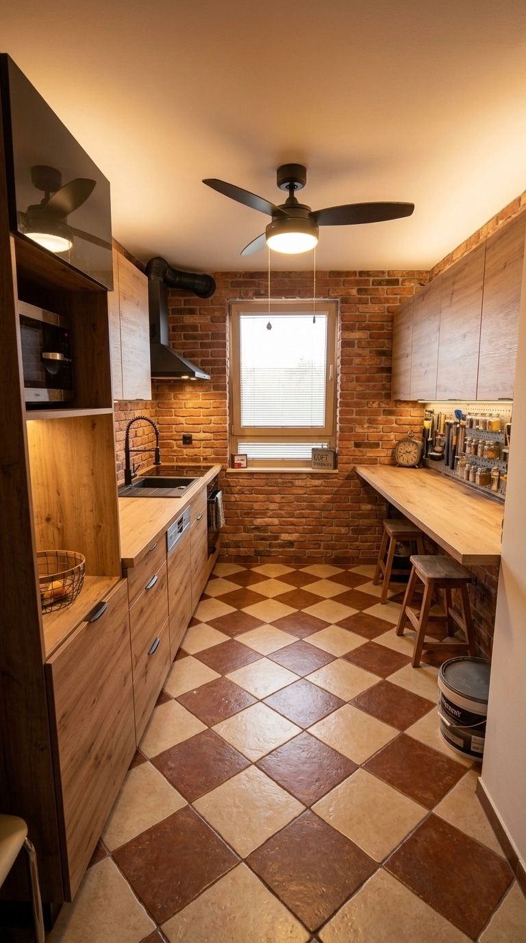Kitchen interior in Loft / Industrial style — photo by GenRoom AI