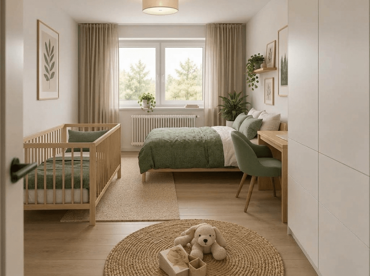 Scandinavian Bedroom design — interior photo by GenRoom AI