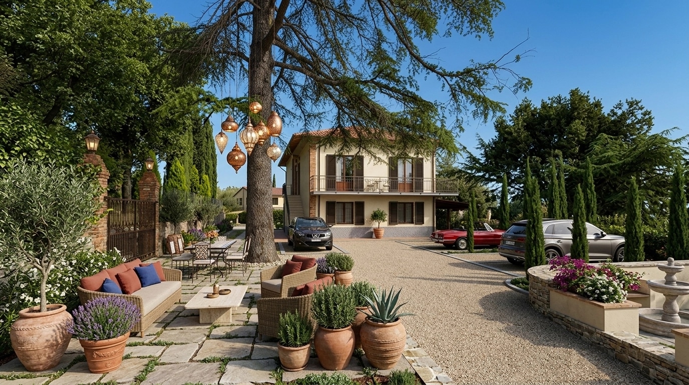Mediterranean Yard Yard design — yard photo by GenRoom AI