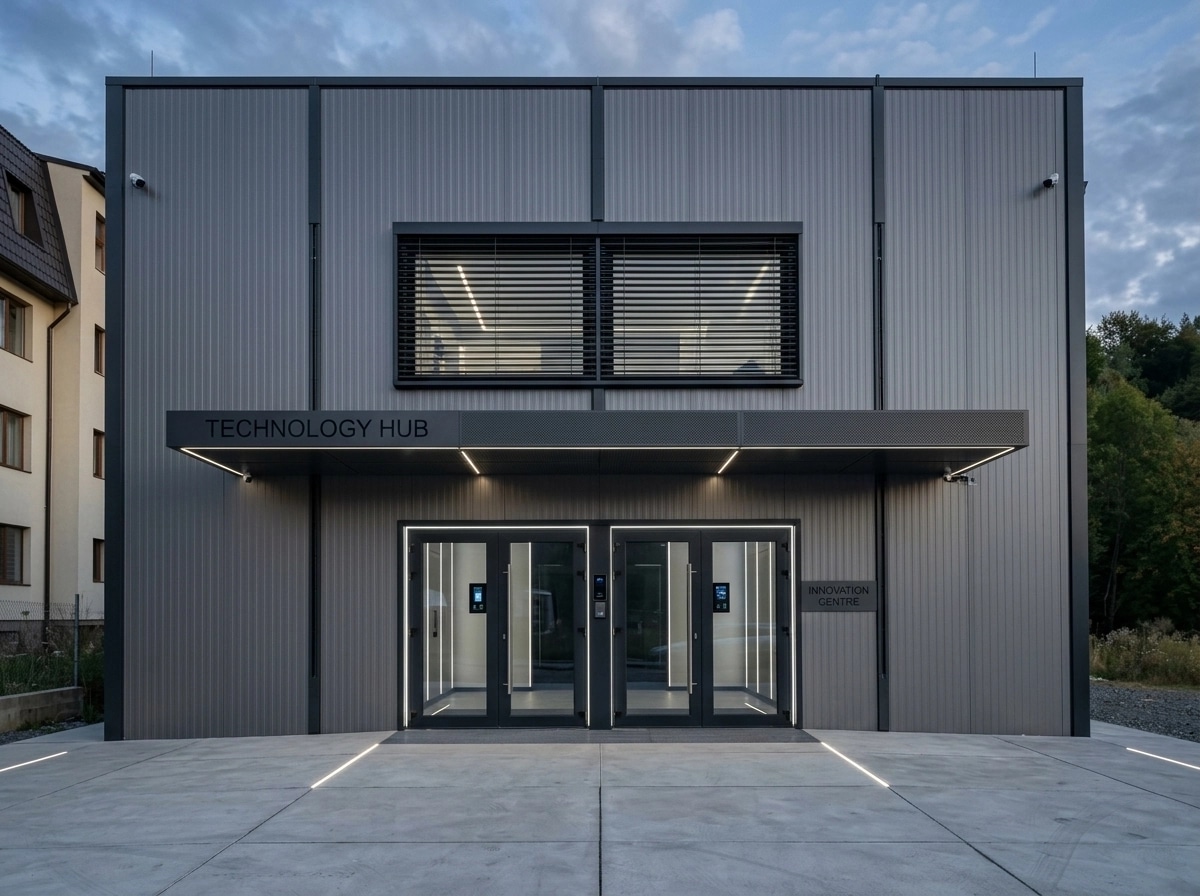 Hi-Tech Facade Façade design — facade photo by GenRoom AI