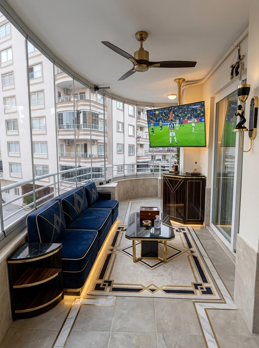 Interior design in Art Deco style — balcony by GenRoom AI