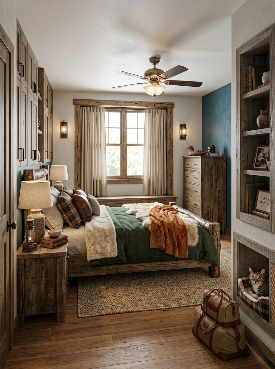 Interior design in Rustic style — Bedroom by GenRoom AI
