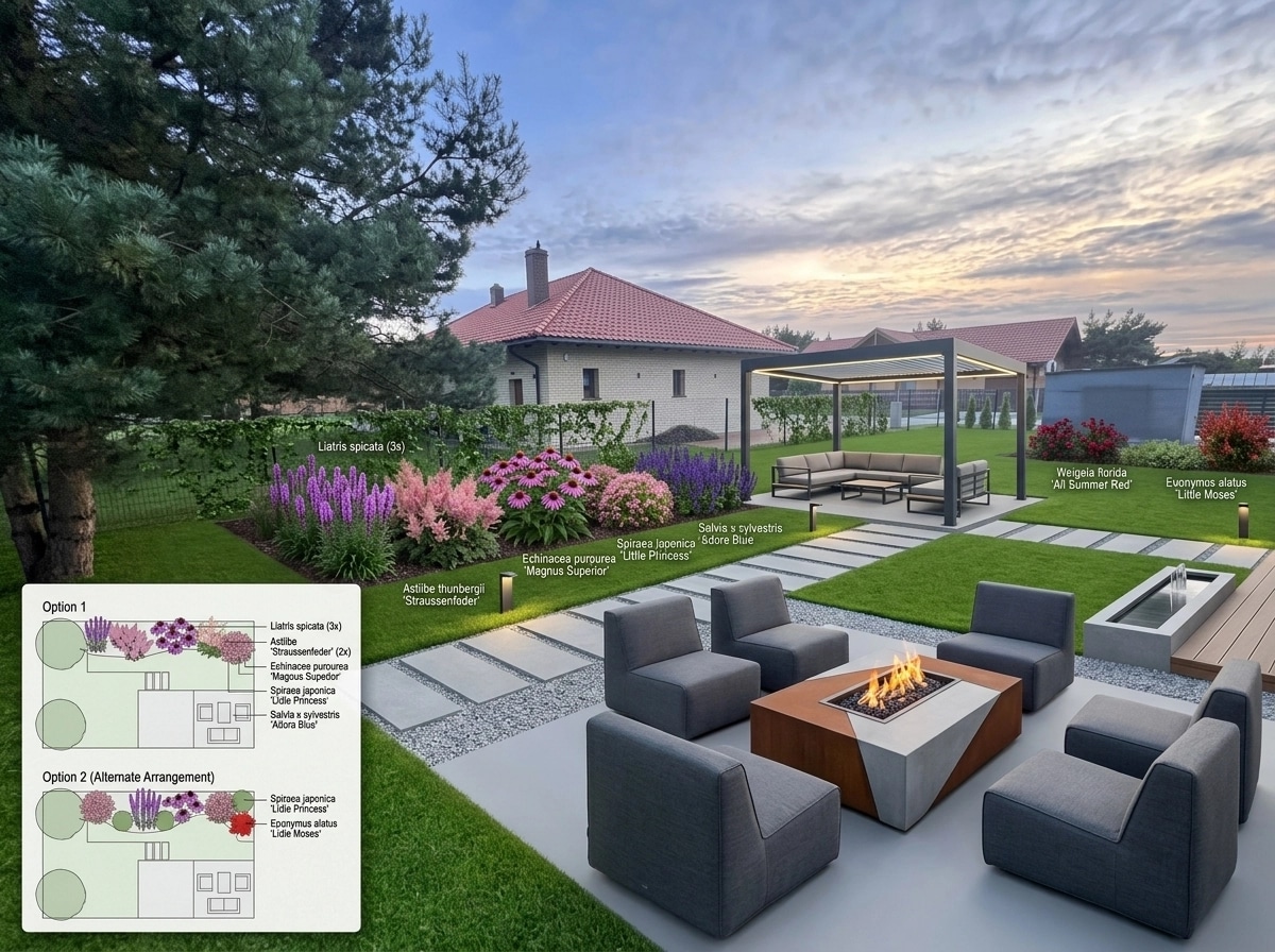 Landscape design in Contemporary Yard style — Yard by GenRoom AI