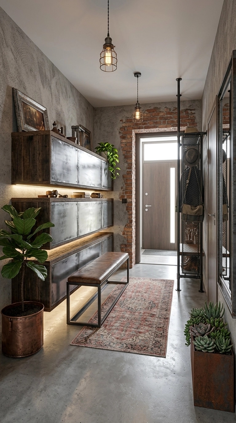 Interior design in Loft / Industrial style — Hallway by GenRoom AI