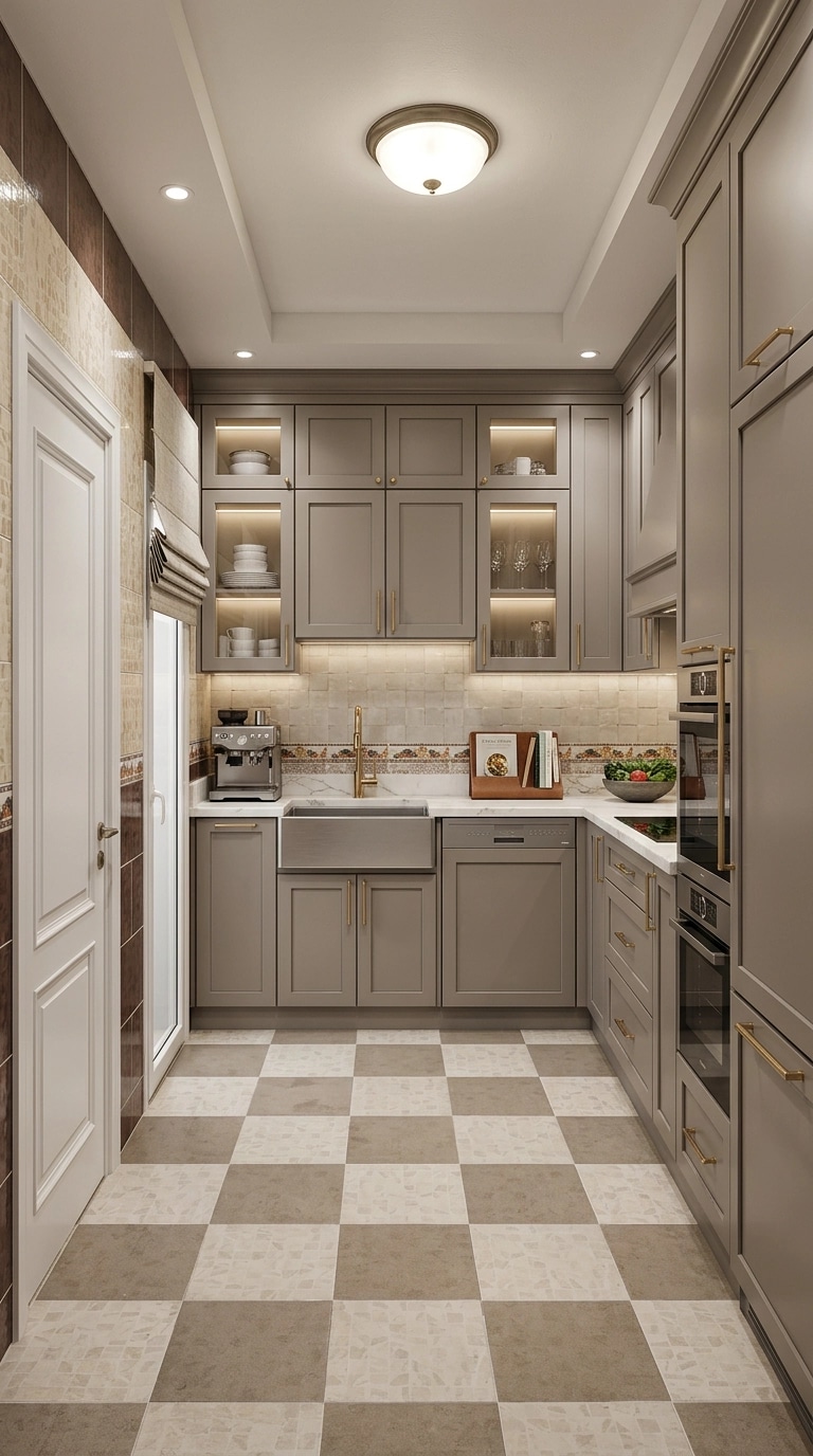 Kitchen interior in Transitional style — photo by GenRoom AI