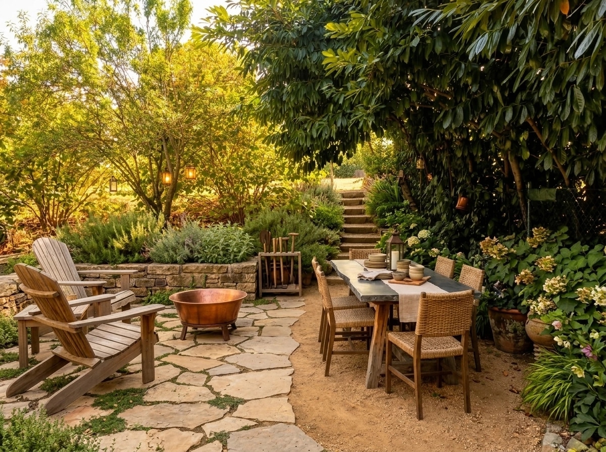Country Rustic Garden Yard design — yard photo by GenRoom AI