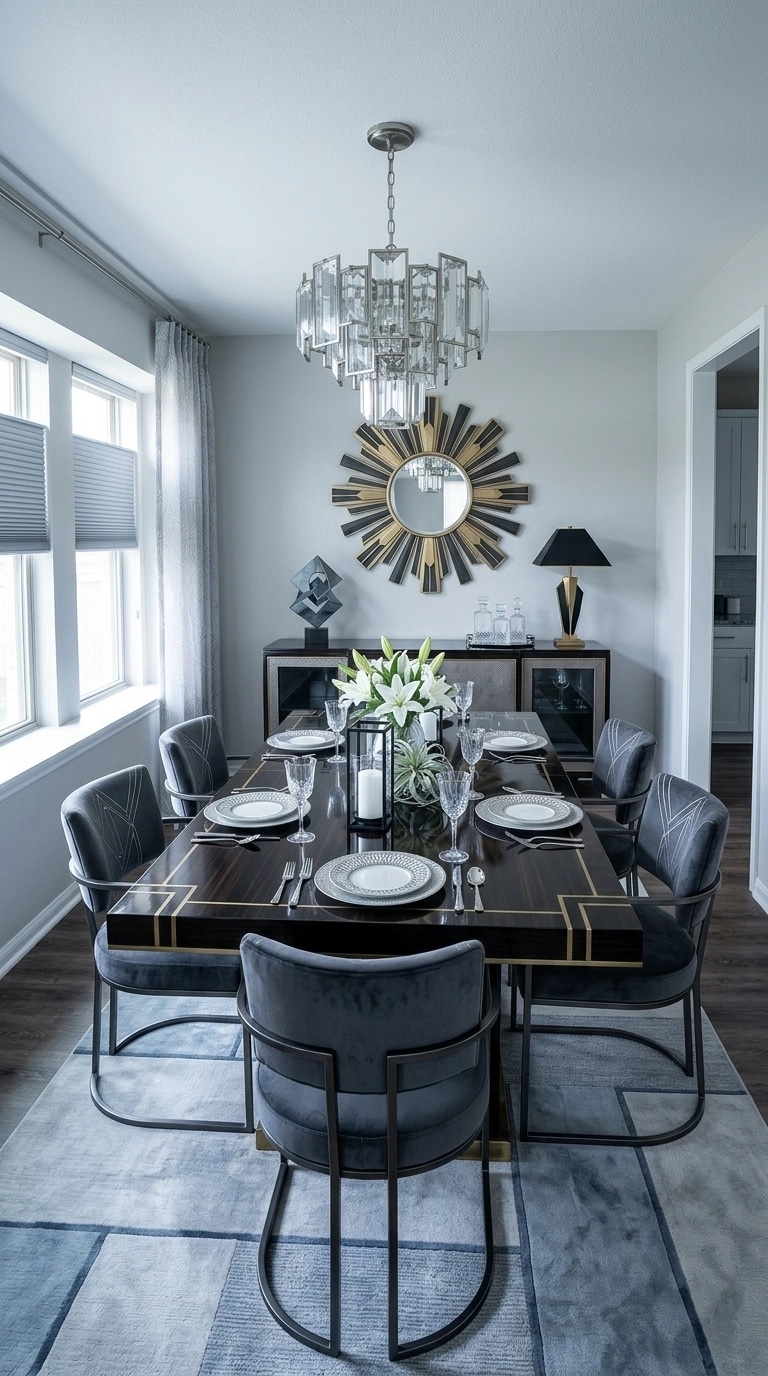 Interior design in Art Deco style — dining_room by GenRoom AI