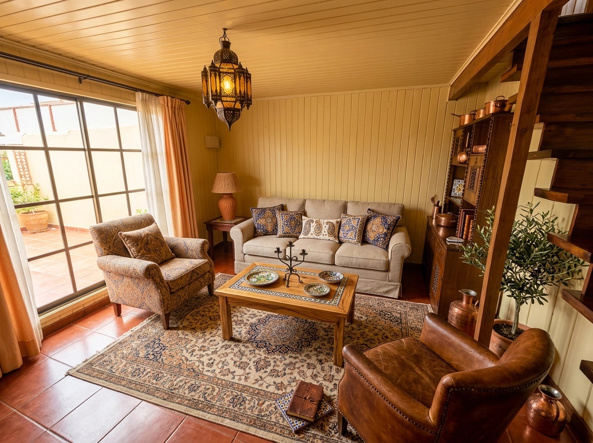 Interior design in Andalusian style — Living Room by GenRoom AI