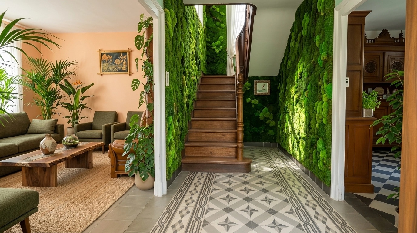 Interior design in Biophilic style — Living Room by GenRoom AI