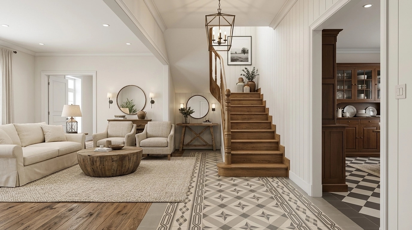 Modern Farmhouse Living Room design — interior photo by GenRoom AI