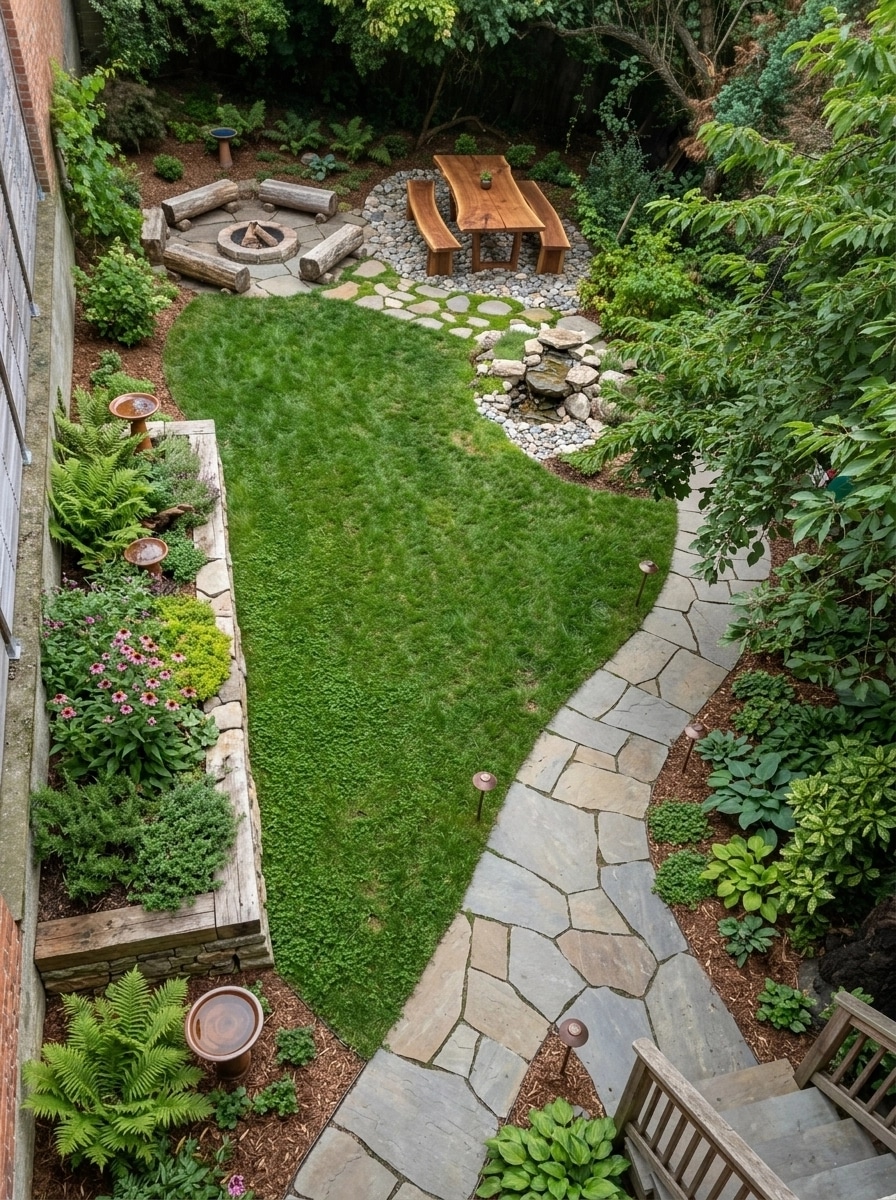 Landscape design in Eco Natural Garden style — Yard by GenRoom AI