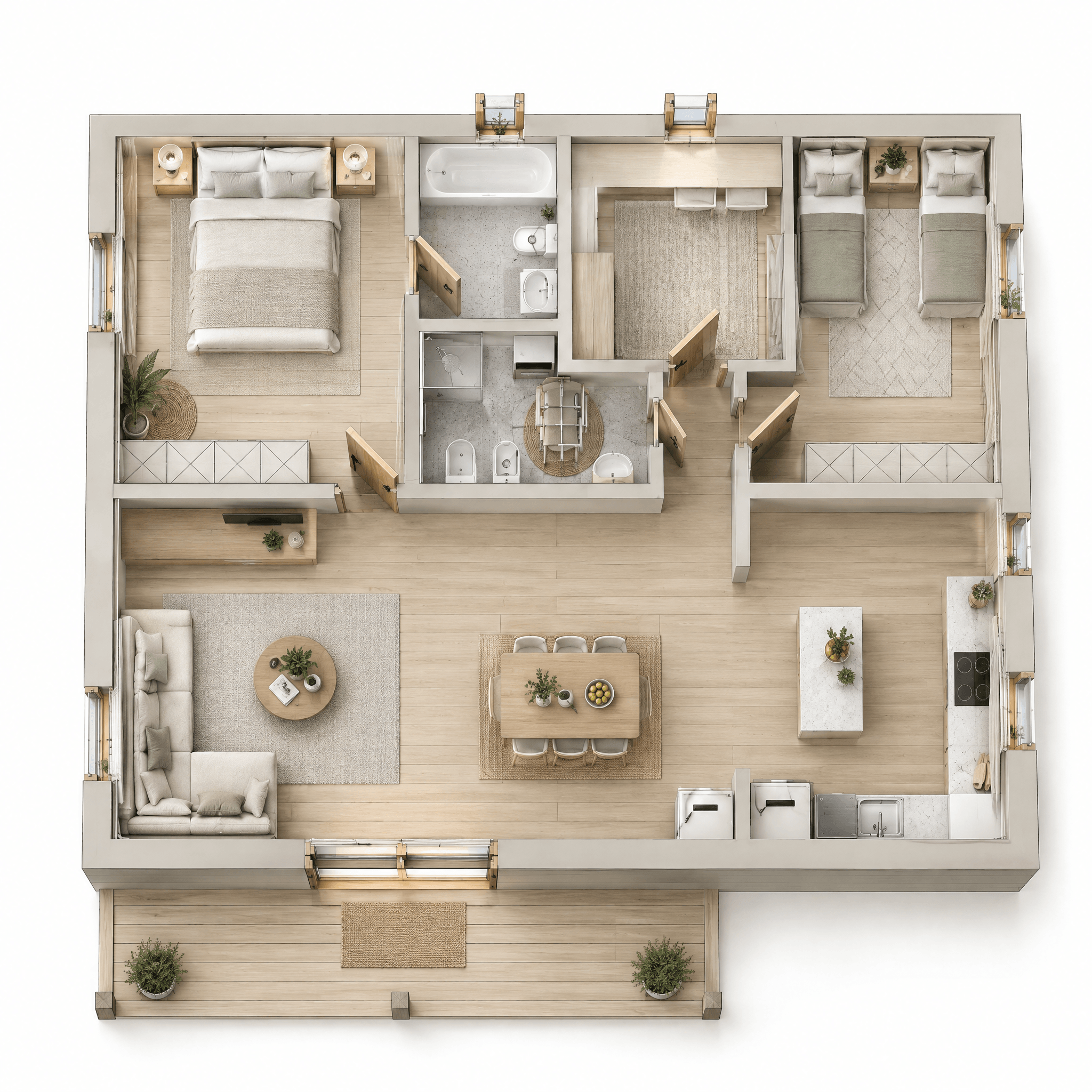 Interior design in Scandinavian style — Living Room by GenRoom AI
