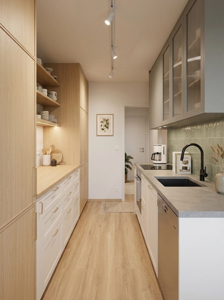 Kitchen interior in Scandinavian style — photo by GenRoom AI