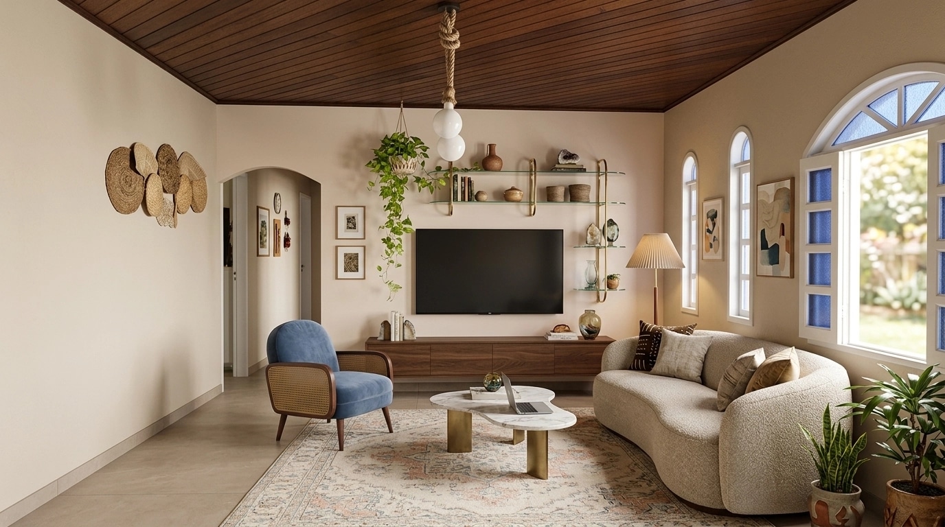 Interior design in Eclectic style — Living Room by GenRoom AI