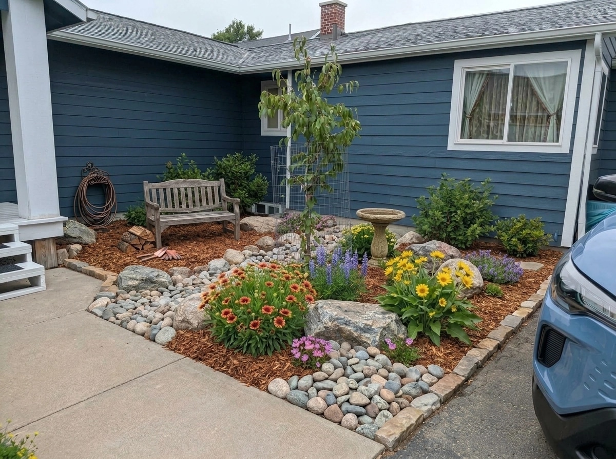 Landscape design in Eco Natural Garden style — Yard by GenRoom AI