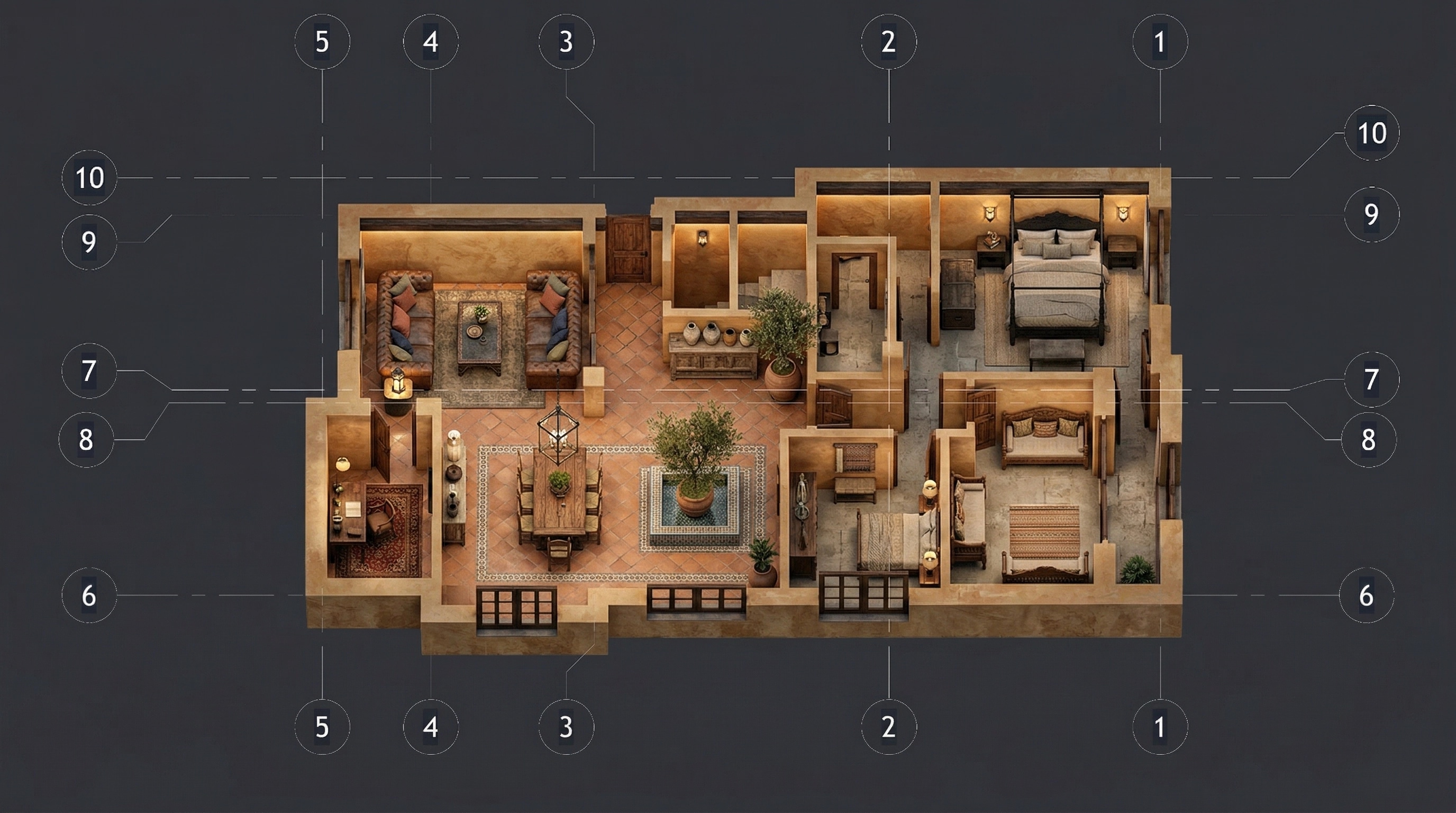 Interior design in Mediterranean style — Living Room by GenRoom AI