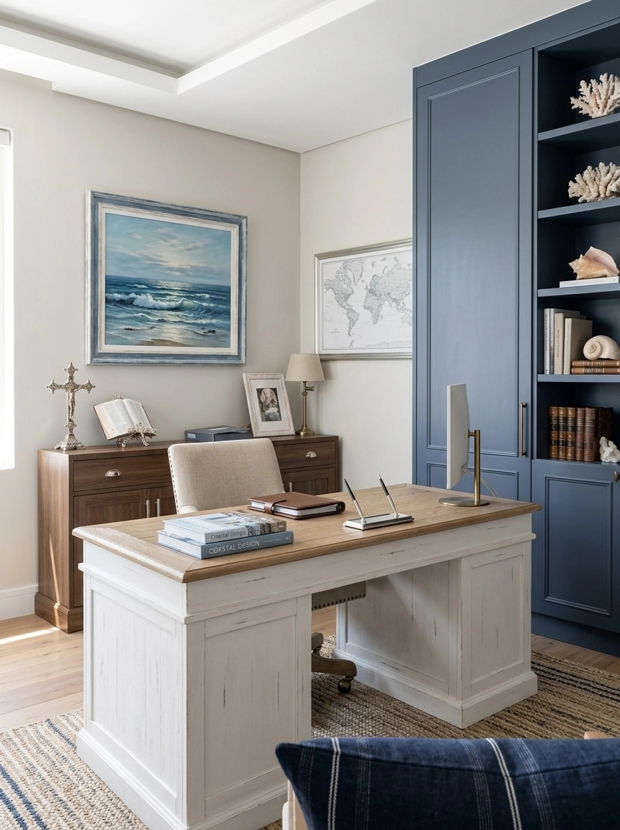 Interior design in Coastal / Hamptons style — office_space by GenRoom AI