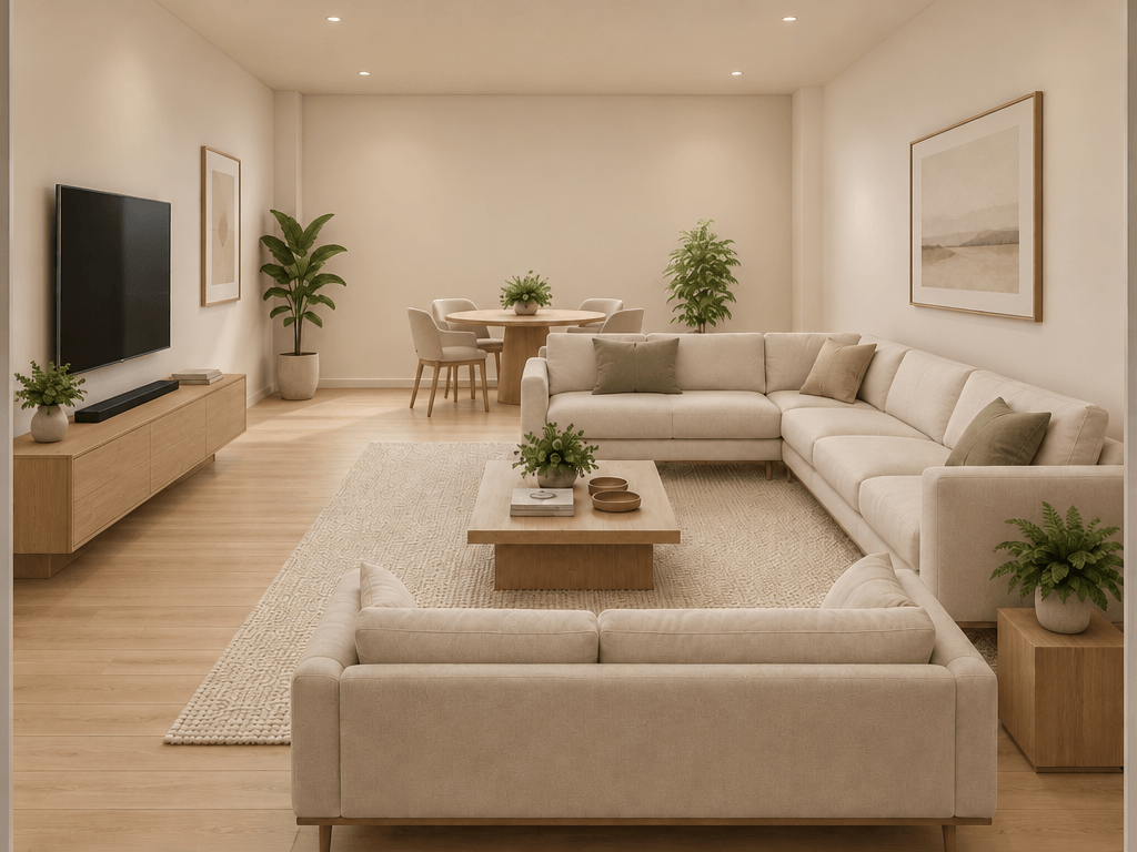 Interior design in Minimalism style — Living Room by GenRoom AI
