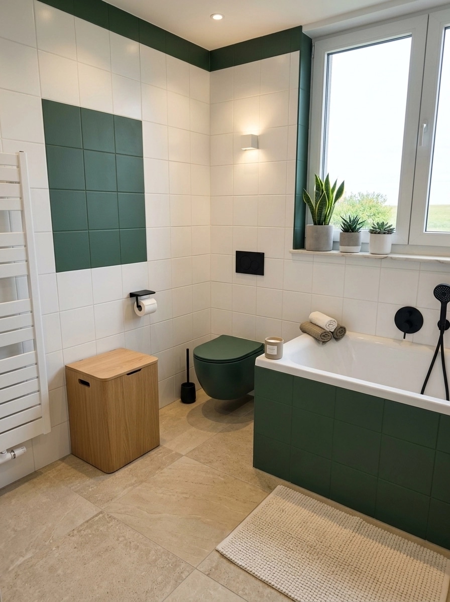 Bathroom interior in Scandinavian style — photo by GenRoom AI