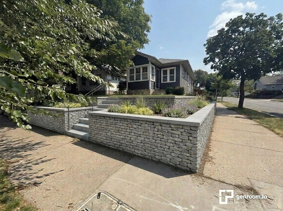 Yard design in no_style style — photo by GenRoom AI