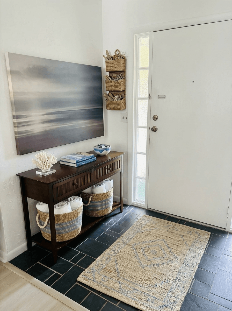 Coastal / Hamptons Hallway design — interior photo by GenRoom AI