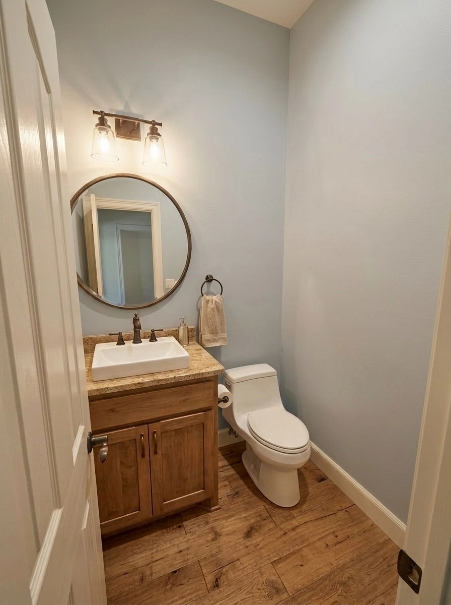 Modern Farmhouse Bathroom design — interior photo by GenRoom AI