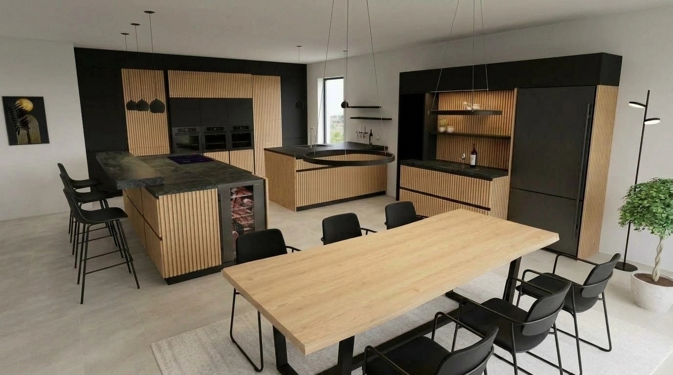 Kitchen interior in no_style style — photo by GenRoom AI