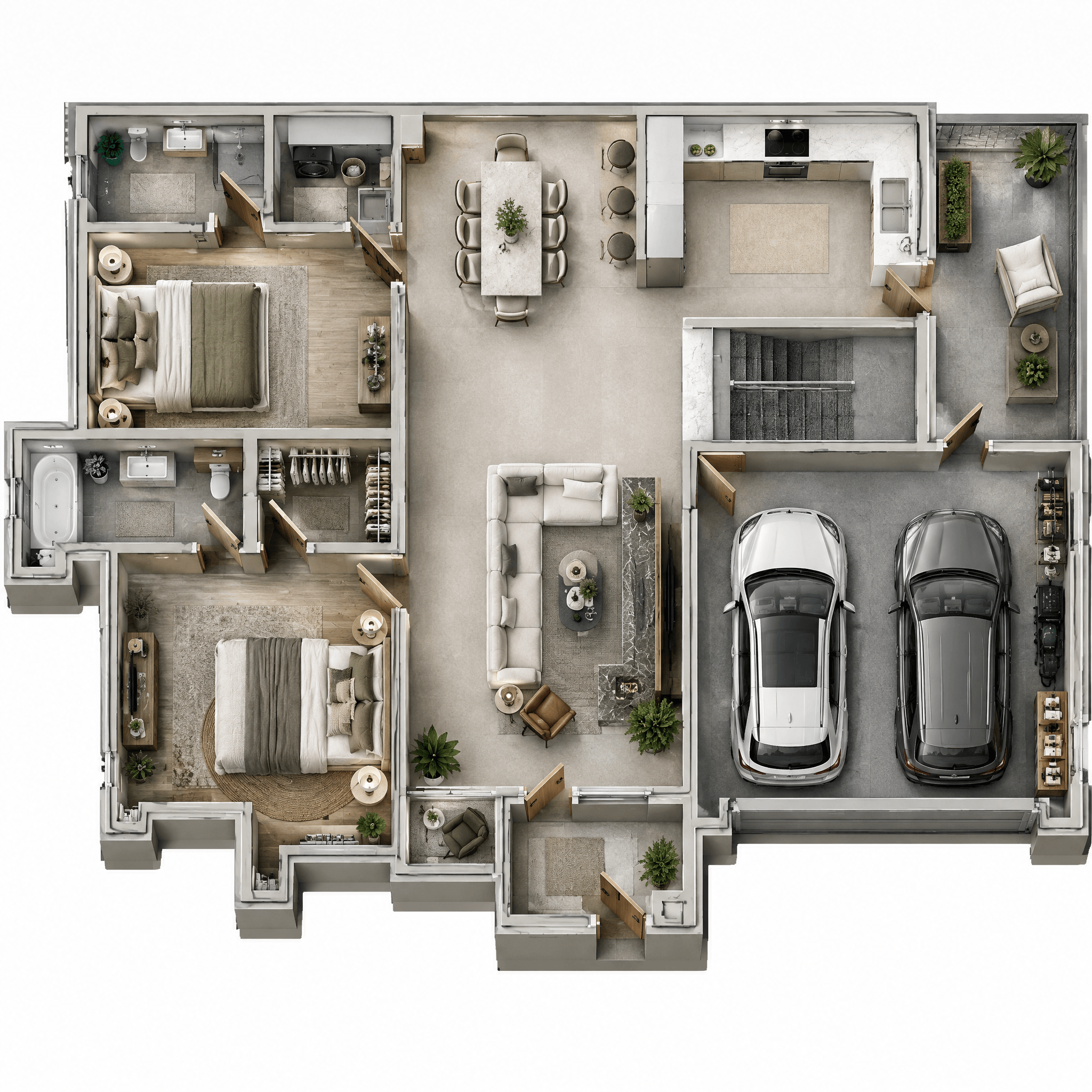 Interior design in Contemporary style — Living Room by GenRoom AI
