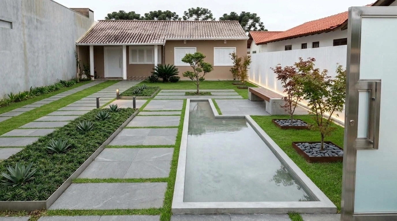 Landscape design in Minimalist Yard style — Yard by GenRoom AI