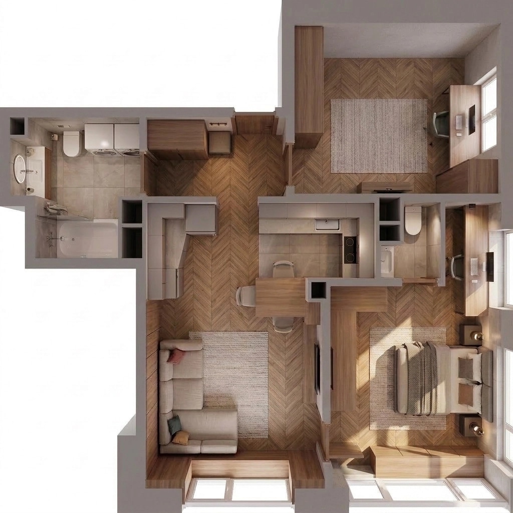 Interior design in Contemporary style — Living Room by GenRoom AI
