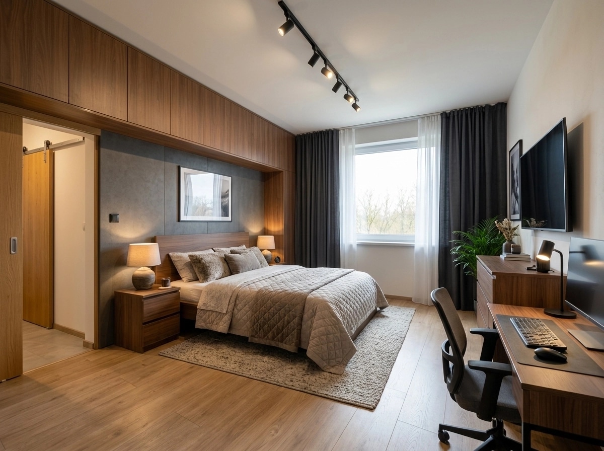 Contemporary Bedroom design — interior photo by GenRoom AI