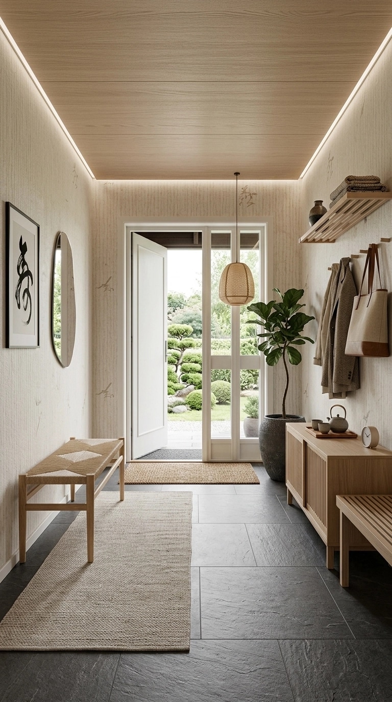 Japandi Hallway design — interior photo by GenRoom AI