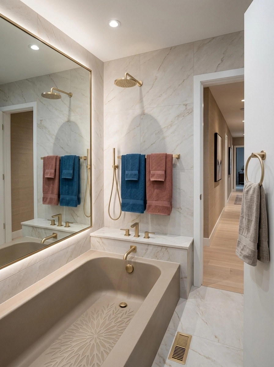 Bathroom interior in Contemporary style — photo by GenRoom AI