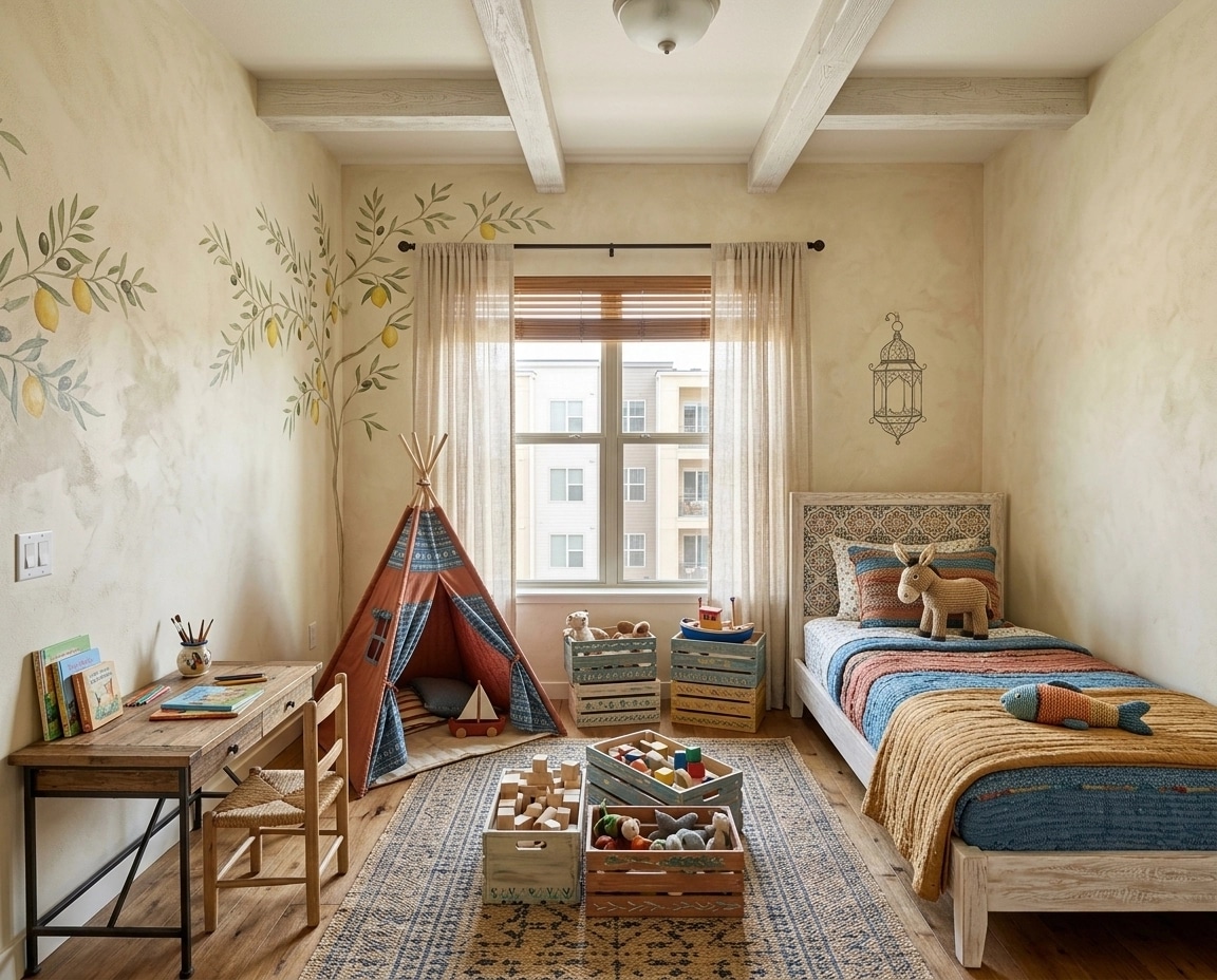 Interior design in Mediterranean style — Kids Room by GenRoom AI