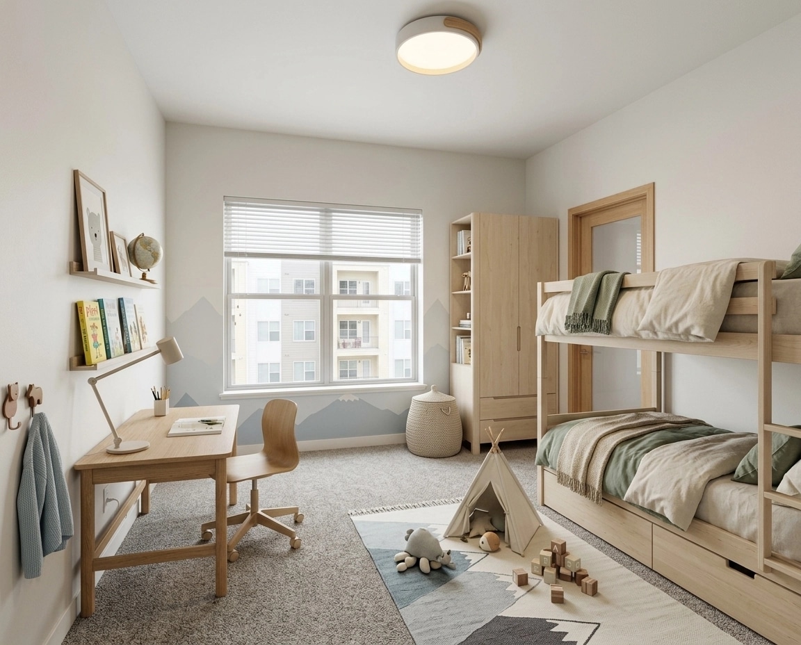 Scandinavian Kids Room design — interior photo by GenRoom AI