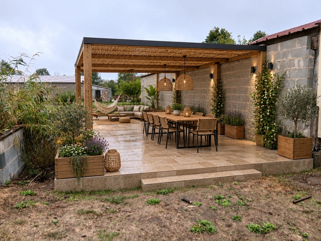 Landscape design in Eco Natural Garden style — Yard by GenRoom AI