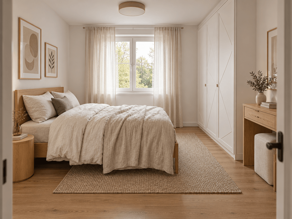Scandinavian Bedroom design — interior photo by GenRoom AI