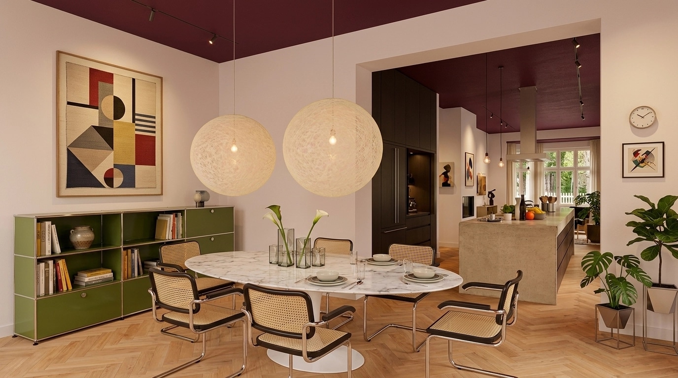 Interior design in Bauhaus style — dining_room by GenRoom AI