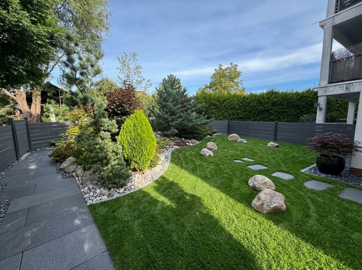 Landscape design in Scandinavian Garden style — Yard by GenRoom AI